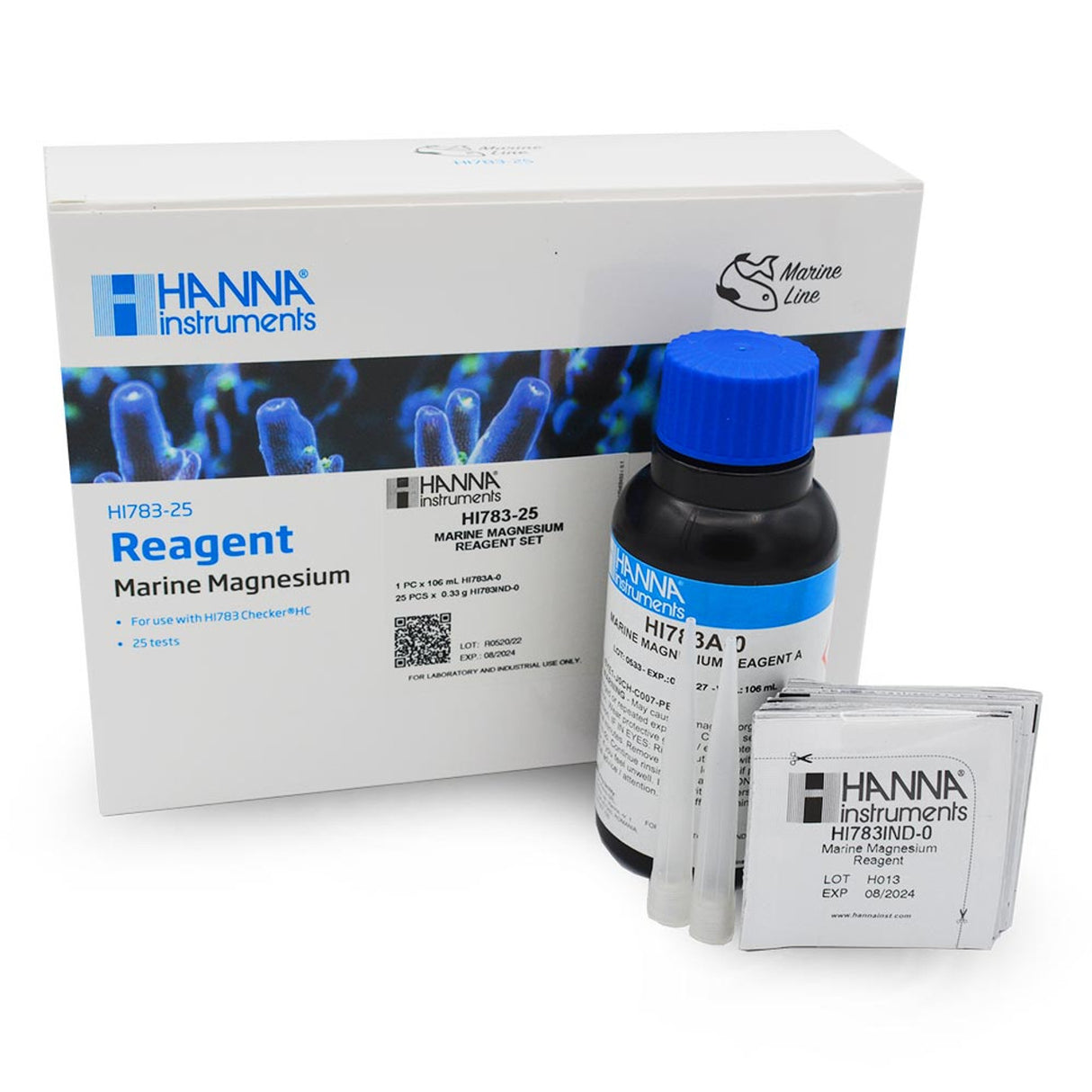 HI783-25 鎂補充包 Marine Magnesium Reagents - 25 Tests